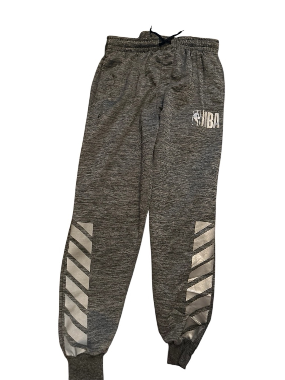 NBA Gray Heather Jogger Pants with Reflective Stripes